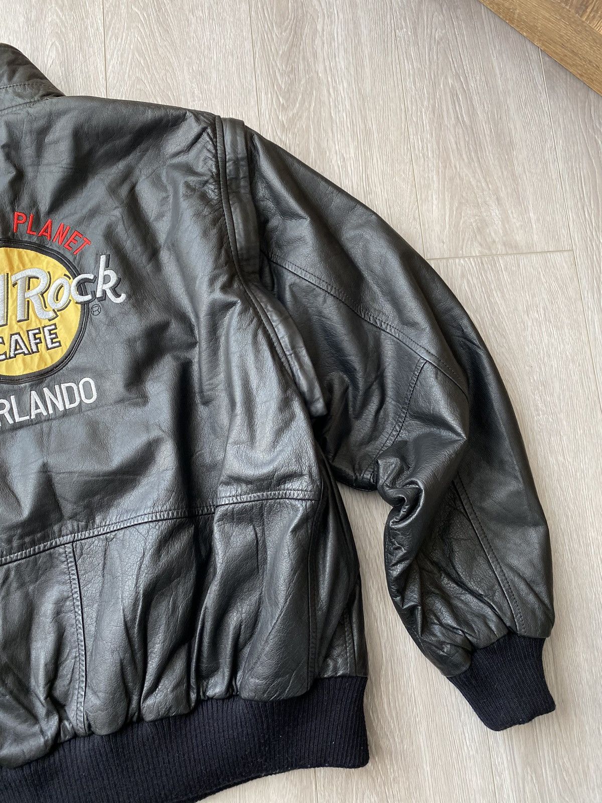 Vintage VINTAGE HARDROCK ORLANDO LEATHER VARSITY JACKET Size US M / EU 48-50 / 2 - 3 Thumbnail