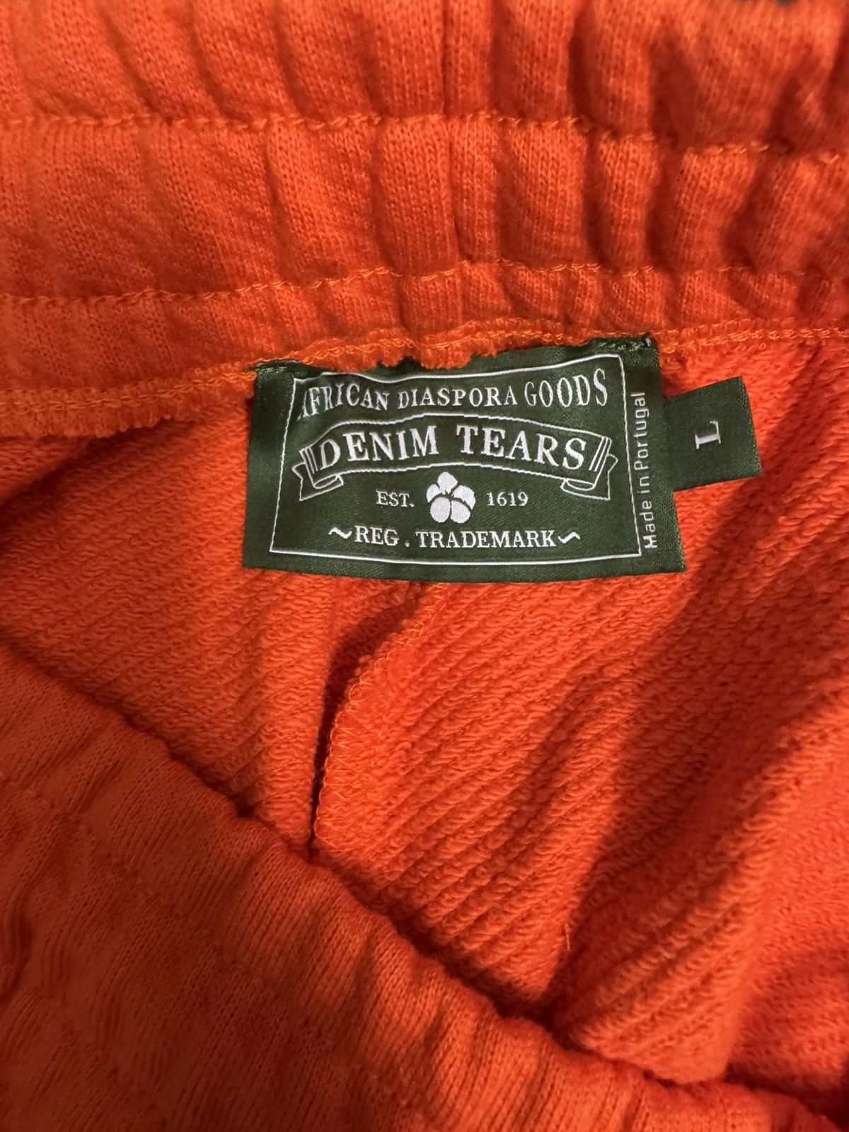 DENIM TEARS Denim Tears the Cotton Wreath Sweatpants - Orange Size L Size US 33 - 4 Thumbnail