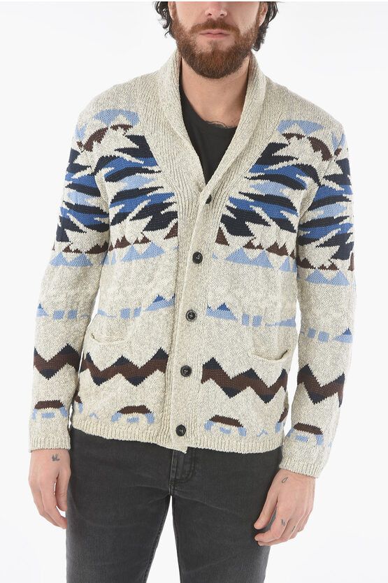 image of Altea 2 Pocket And 2 Buttons Cardigan in Grey, Men's (Size XL)