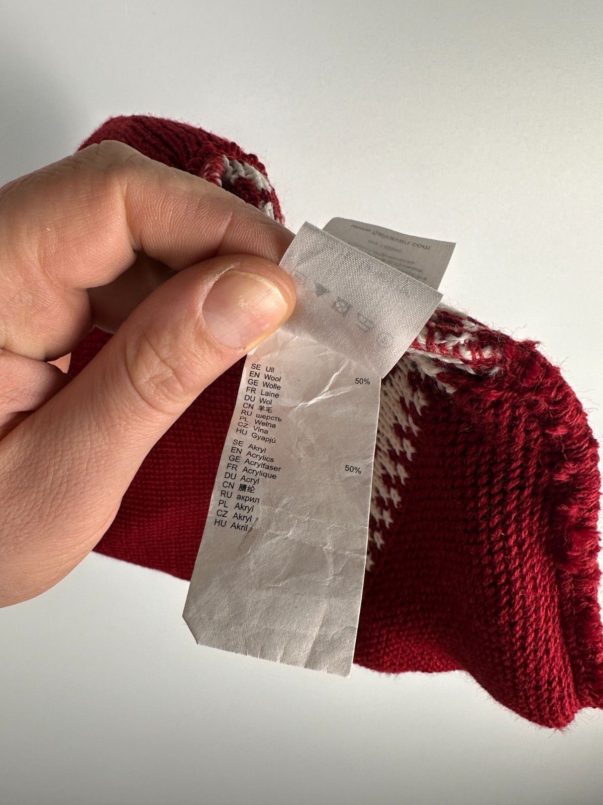 Fjallraven Fjällräven Tärnaby Hat Wool Unisex Red White One Size Size ONE SIZE - 7 Thumbnail