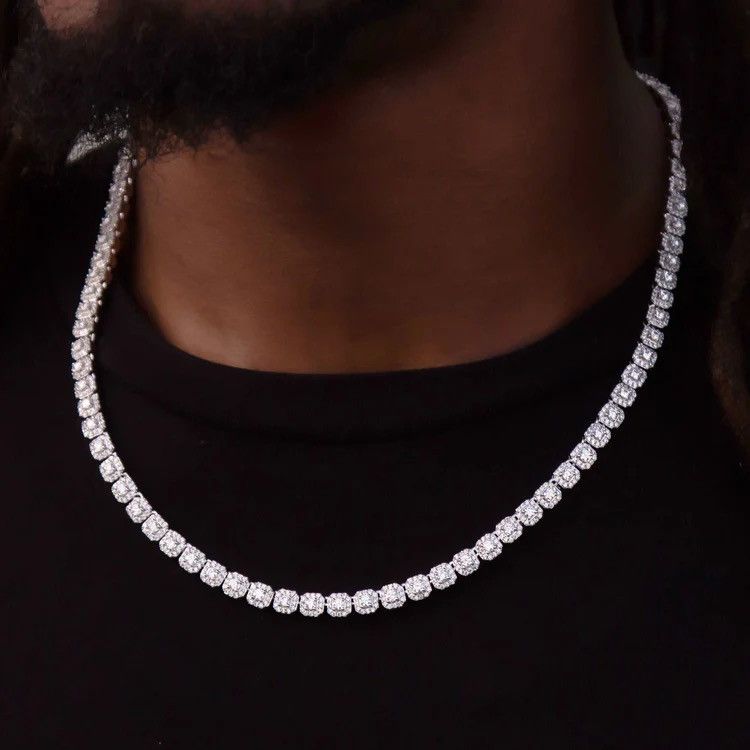 Other Micro Clustered Tennis Necklace in White Gold Size ONE SIZE - 2 Thumbnail