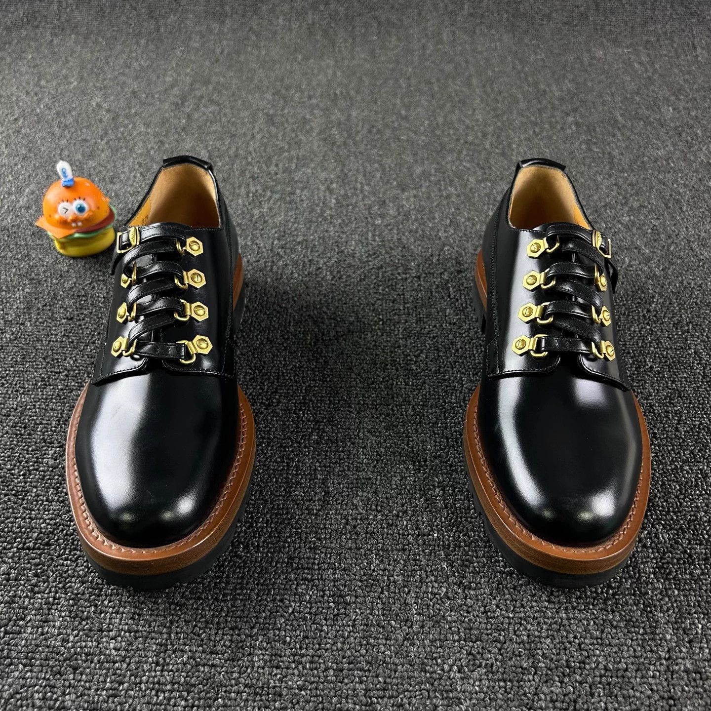 Dior Dior Black Patent Loafer 37.5 Studded Laced Size US 6.5 / IT 36.5 - 2 Thumbnail
