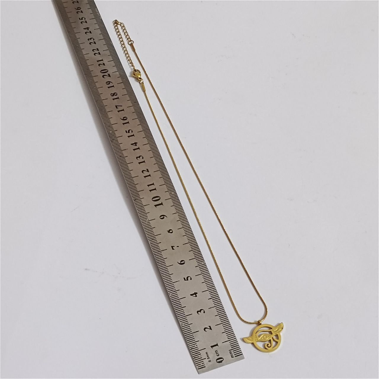Handmade Gold plated necklace with Eye of Horus pendant, Egyptian Size ONE SIZE - 6 Thumbnail