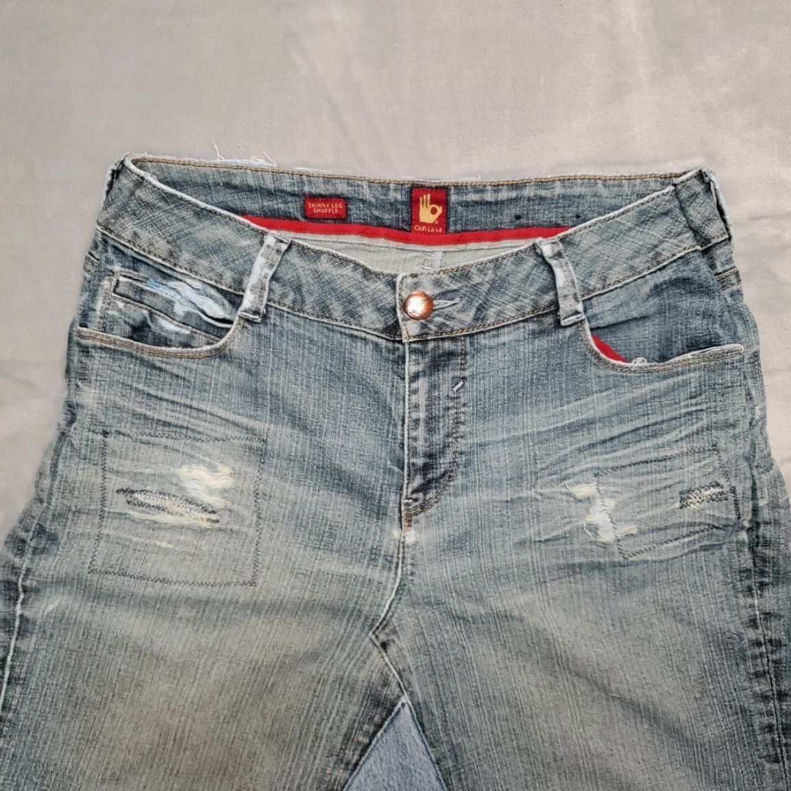 Vintage VINTAGE Sasson Denim Skirt Womens 34 Waist Blue Jeans Grunge Y2K Distressed Skirt Mens? Size 24" / US 00 / IT 34 - 3 Thumbnail