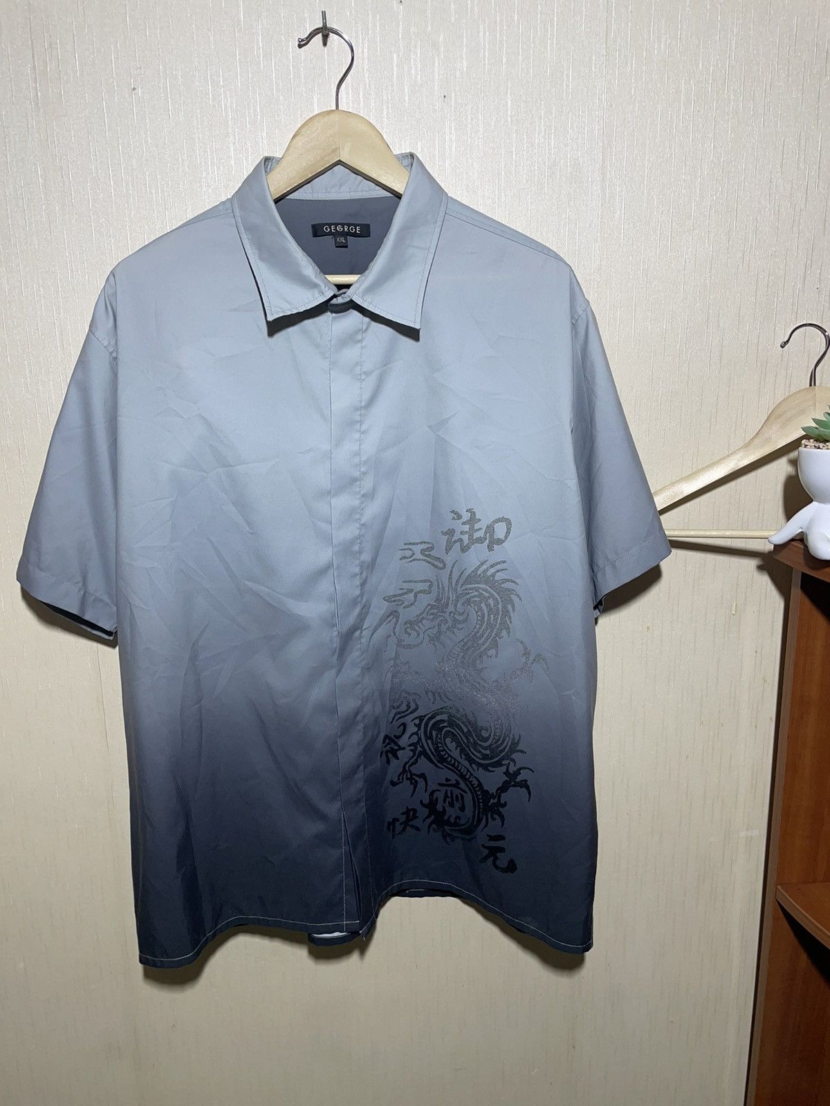 Japanese Brand × Vintage Japanese shirt dragon printed vintage shirt Size US XXL / EU 58 / 5 - 1 Thumbnail