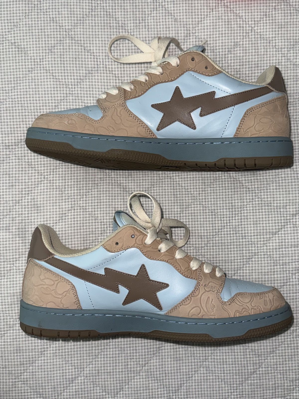 Bape A Bathing Ape Court Sta ‘ beige ’ Size US 9 / EU 42 - 2 Thumbnail