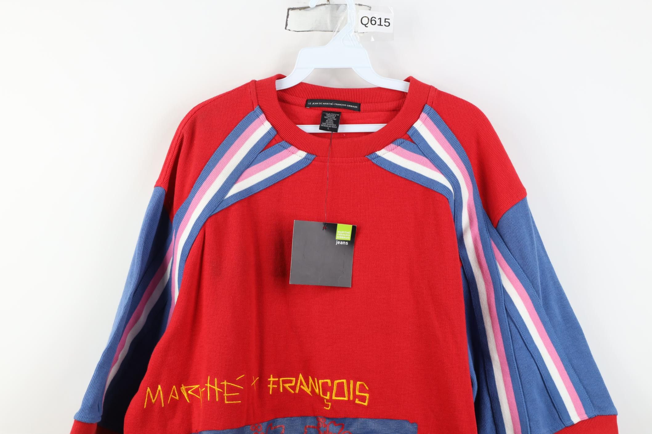 Marithe + Francois Girbaud Deadstock Vintage 90s Marithe Francois Girbaud Knit T-Shirt Size US L / EU 52-54 / 3 - 2 Thumbnail