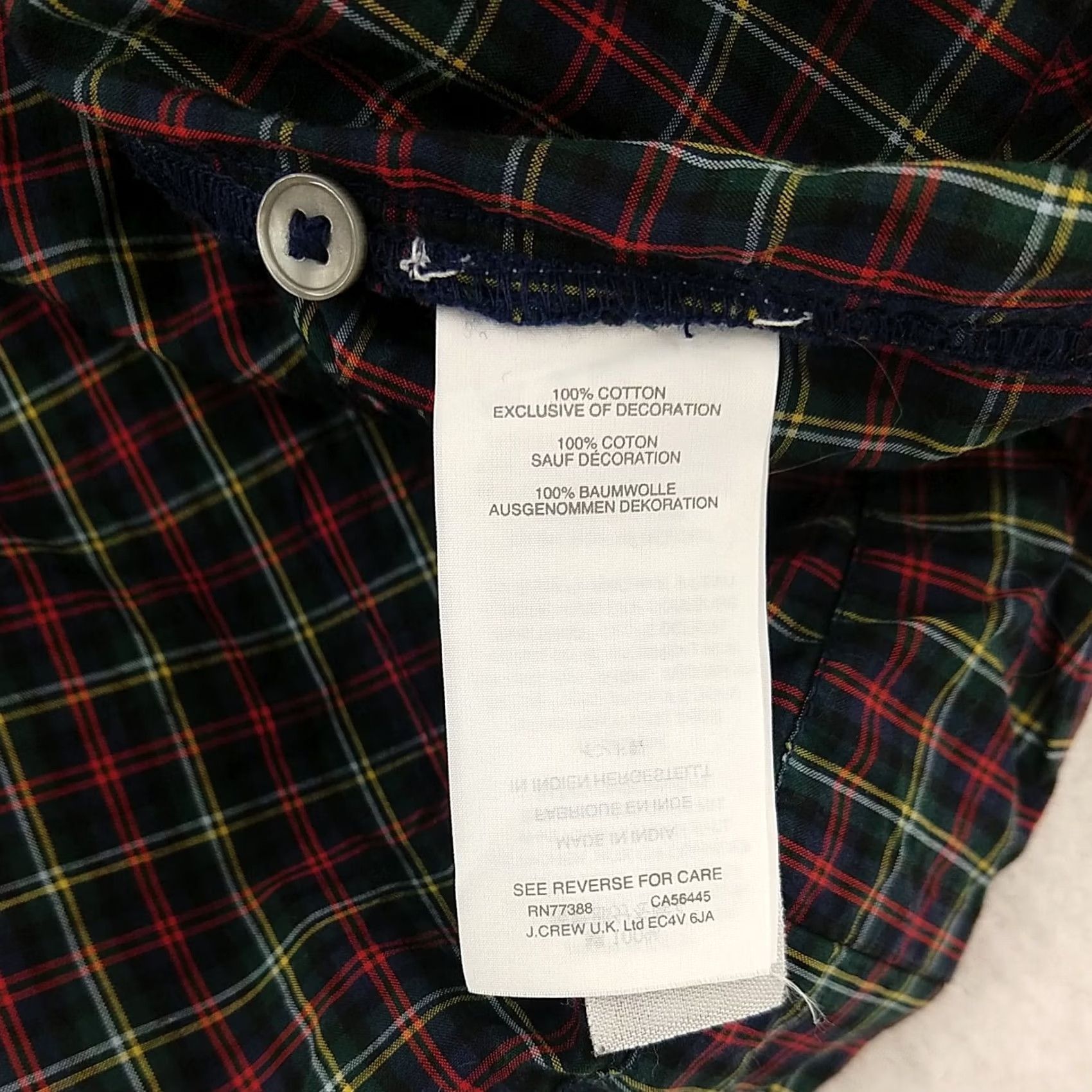 J.Crew J.CREW Long Sleeve Plaid Embroidered Blouse-Women's XS Size XS / US 0-2 / IT 36-38 - 4 Thumbnail