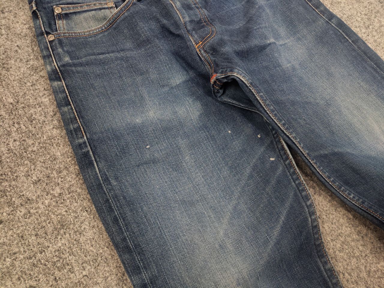 Gustin Gustin Selvedge Raw Blue Faded denim Slim Fit Jeans Size US 32 / EU 48 - 8 Thumbnail