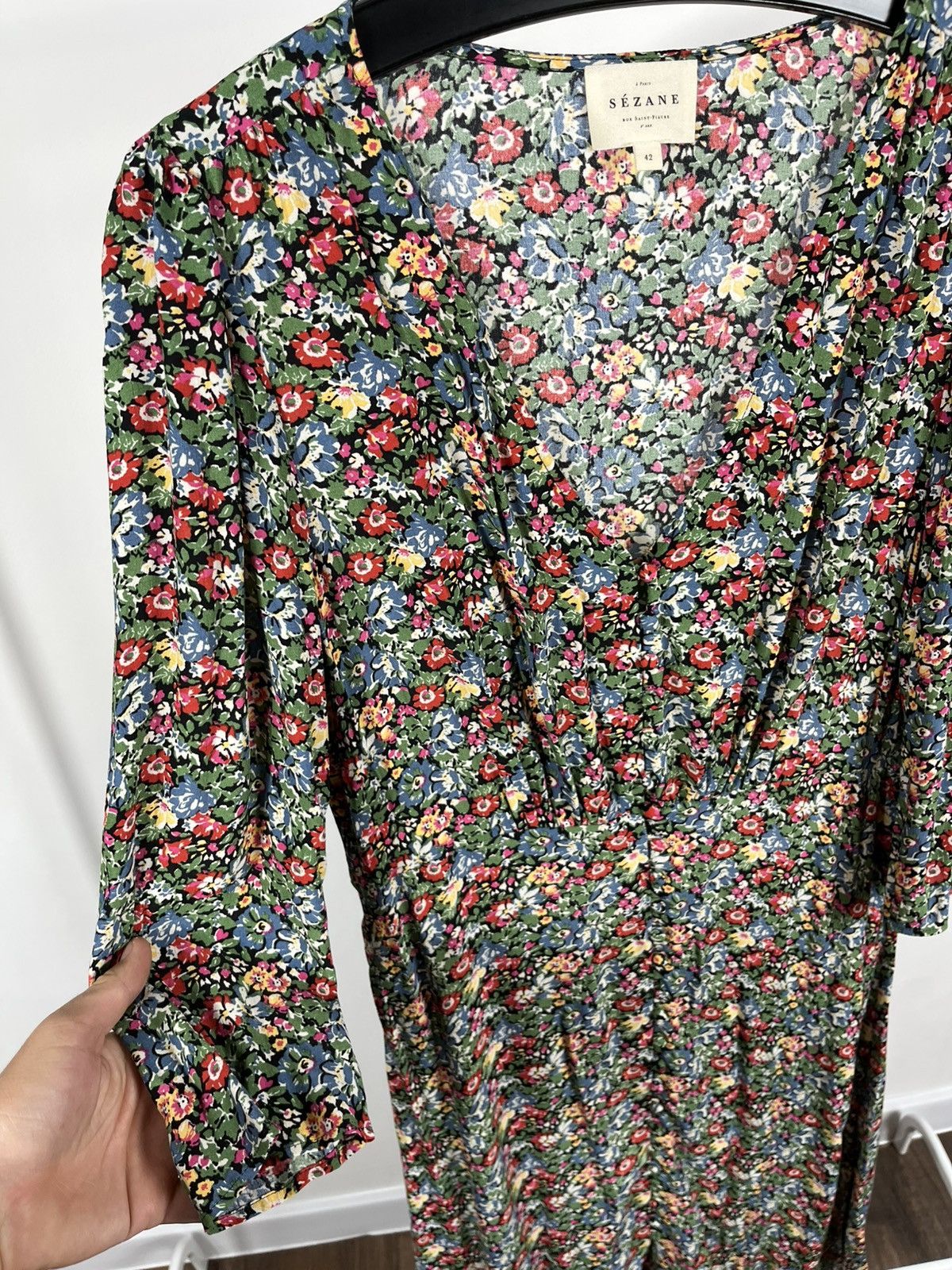 Sezane Sézane floral midi dress women’s size 42 EU 10 UK boho style Size L / US 10 / IT 46 - 10 Thumbnail