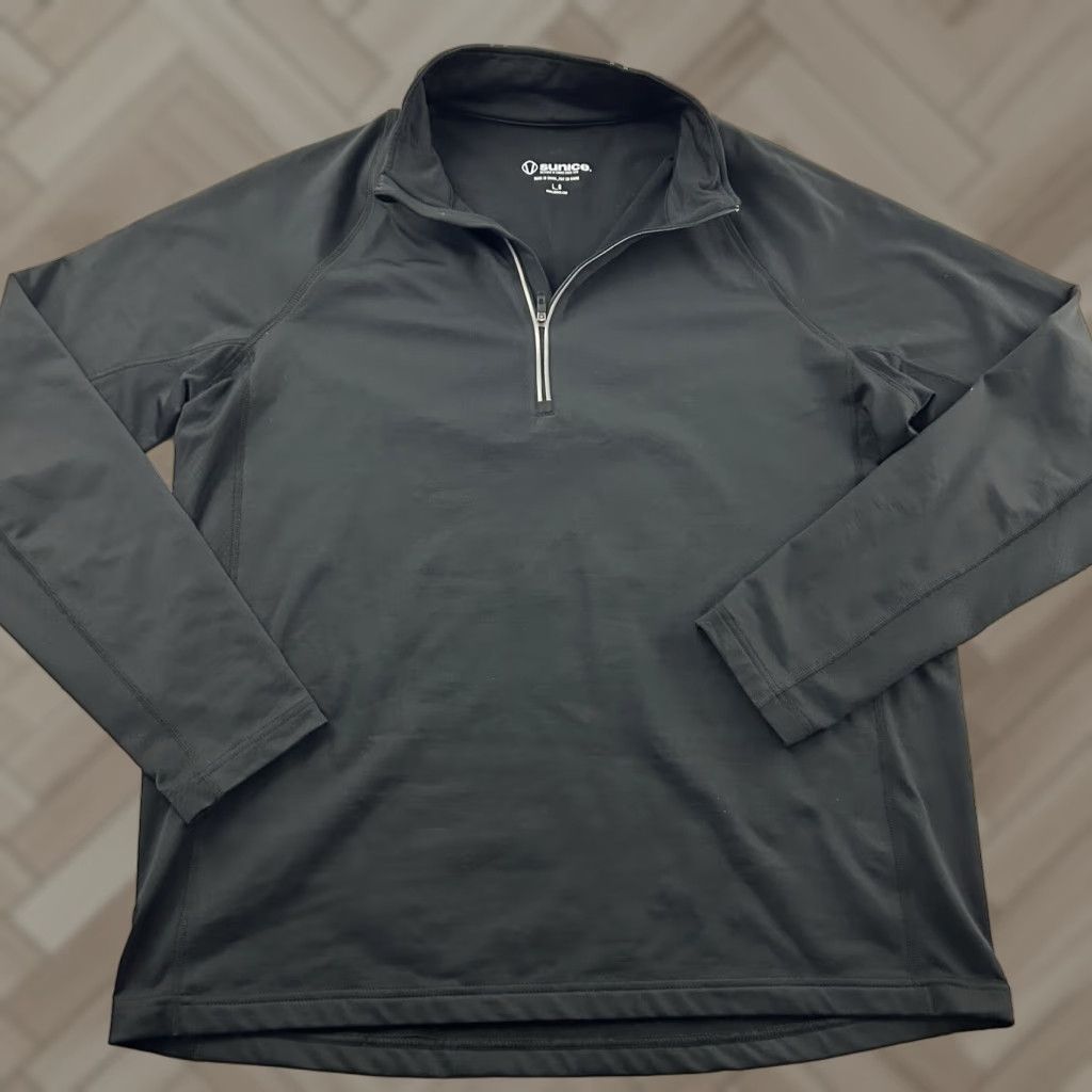 Vintage Sunice Jacket Mens L Black 1/4 Zip Pullover Activewear Golf Shirt Size US L / EU 52-54 / 3 - 1 Thumbnail