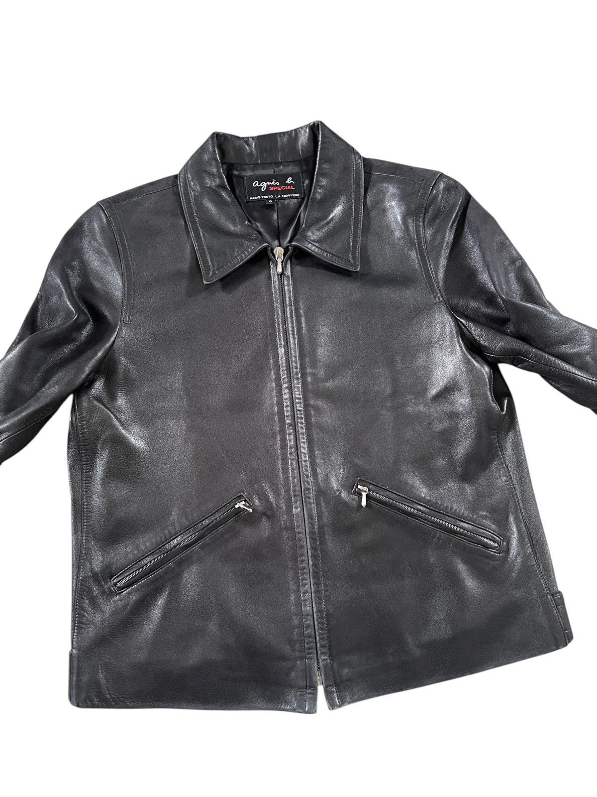 agnes b. Vintage Agnes B. Sheepskin Leather Riding Jacket Size S / US 4 / IT 40 - 4 Thumbnail