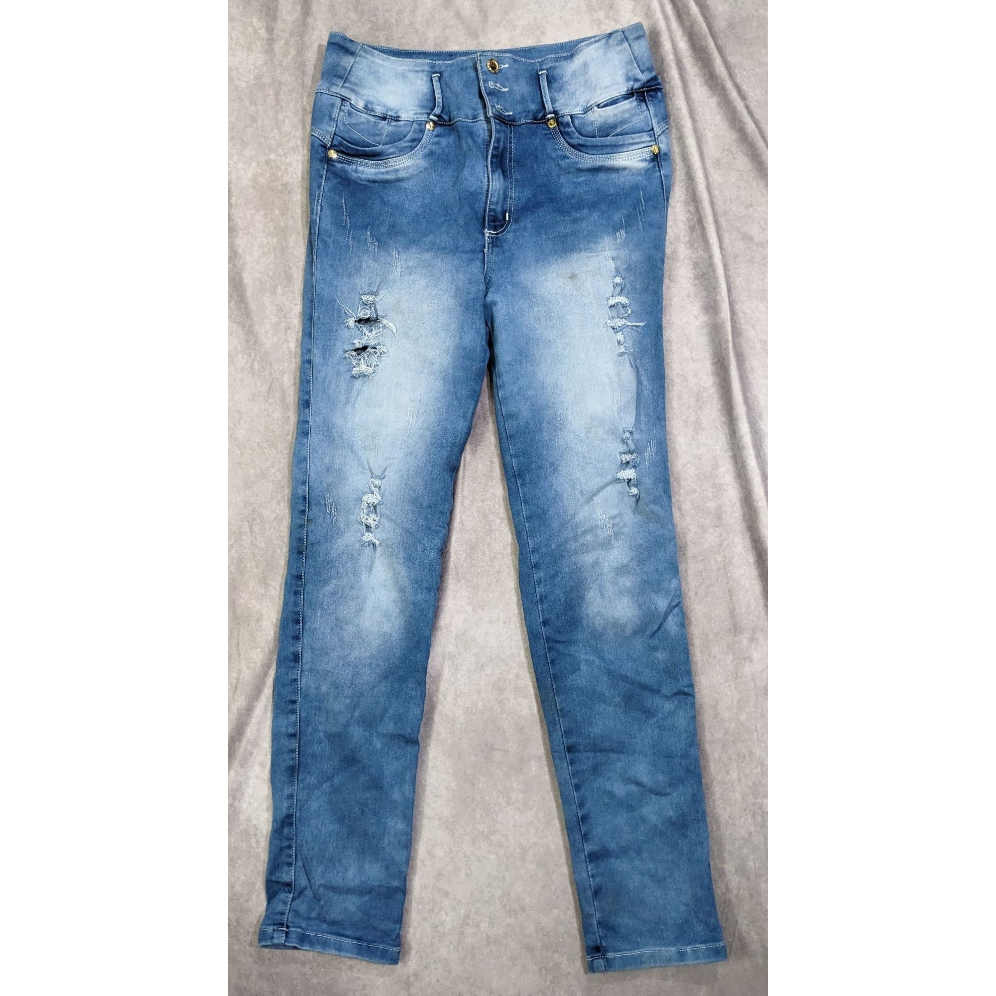 Other Distressed Embroidered Jeans by Bon Bonup Size 32" / US 10 / IT 46 - 7 Thumbnail