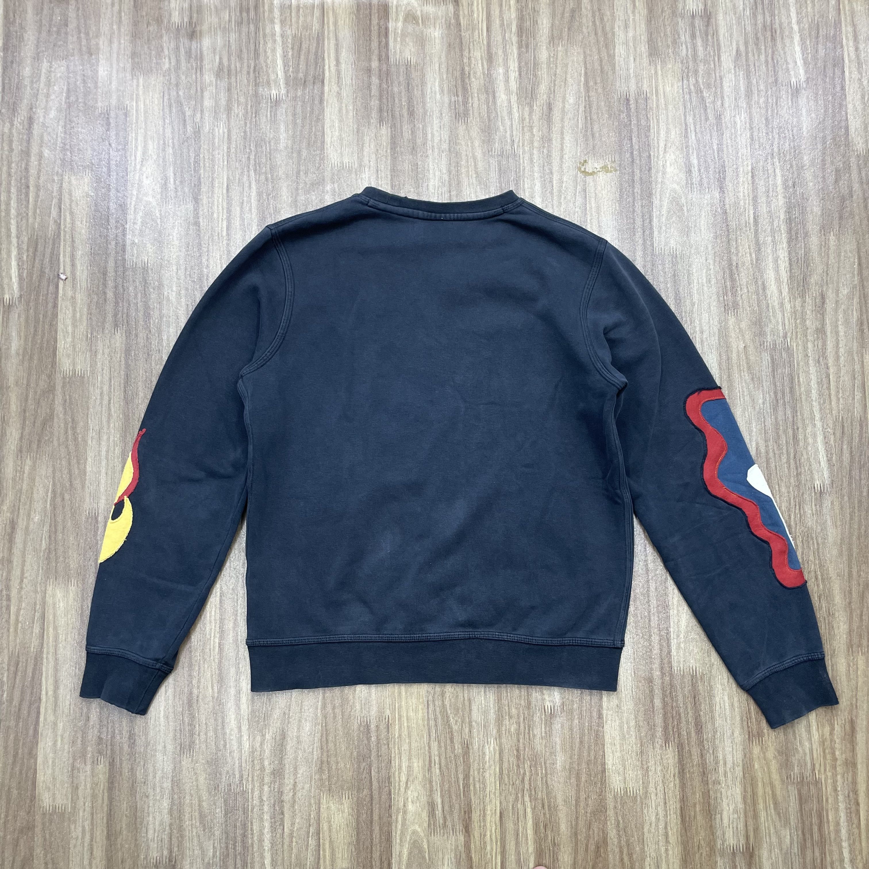 Vintage Custom Reworked Nike Skeleton Flame Patchwork Crewneck 1of1 Size US M / EU 48-50 / 2 - 6 Thumbnail