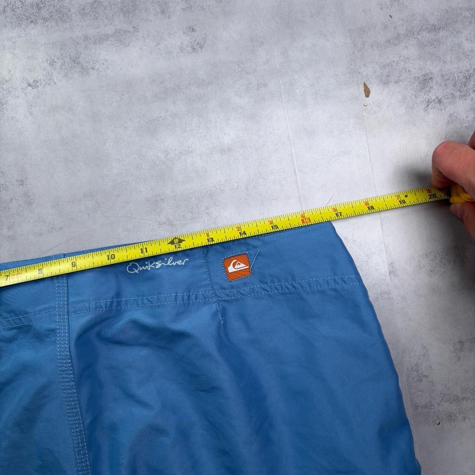 Quiksilver Y2K Light Blue Quiksilver Surf Grunge Baggy Board Shorts Size US 33 - 6 Thumbnail