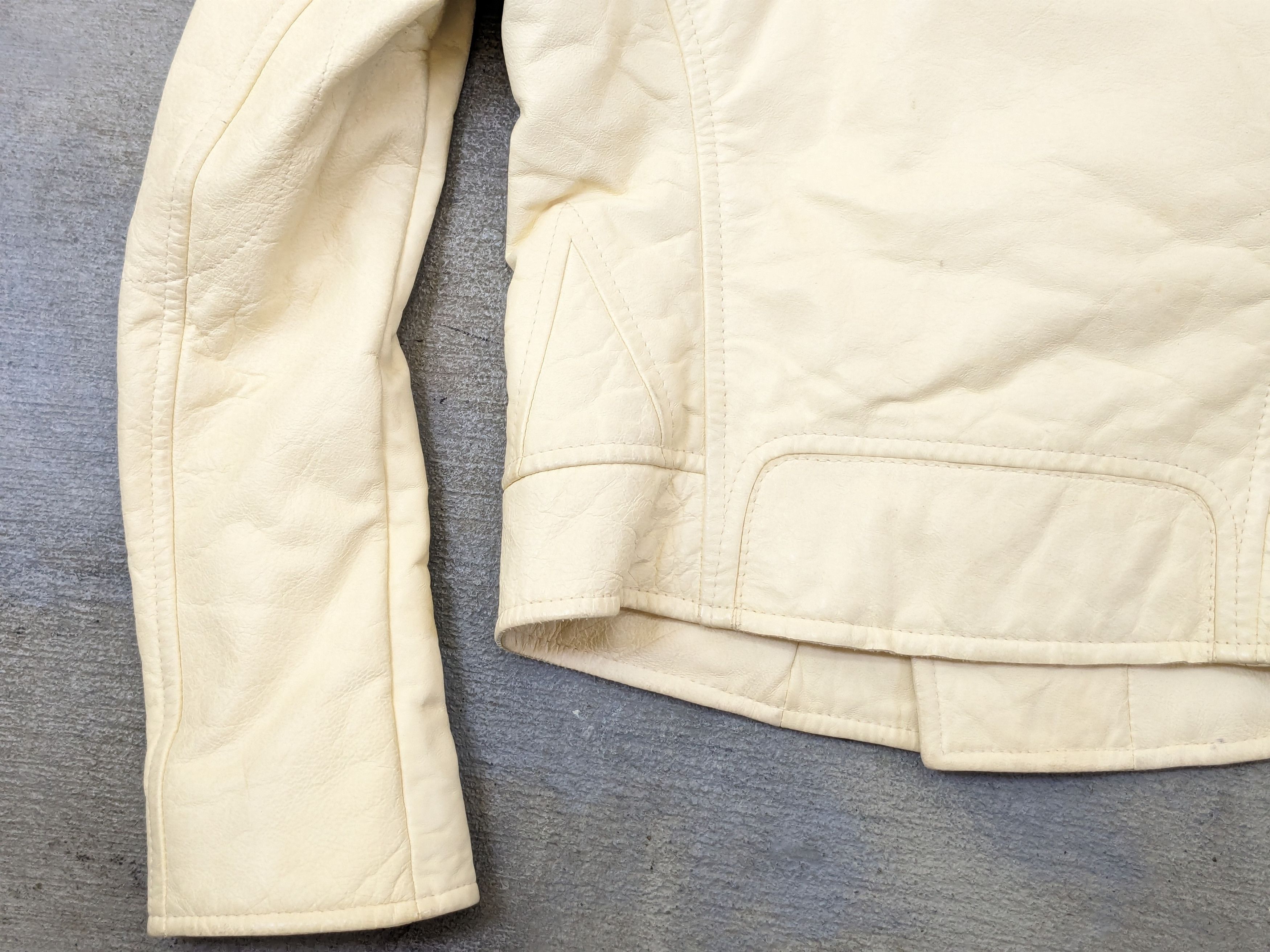 Balenciaga Women's Balenciaga Leather Moto Jacket White 38 Lambskin Size XS / US 0-2 / IT 36-38 - 15 Thumbnail