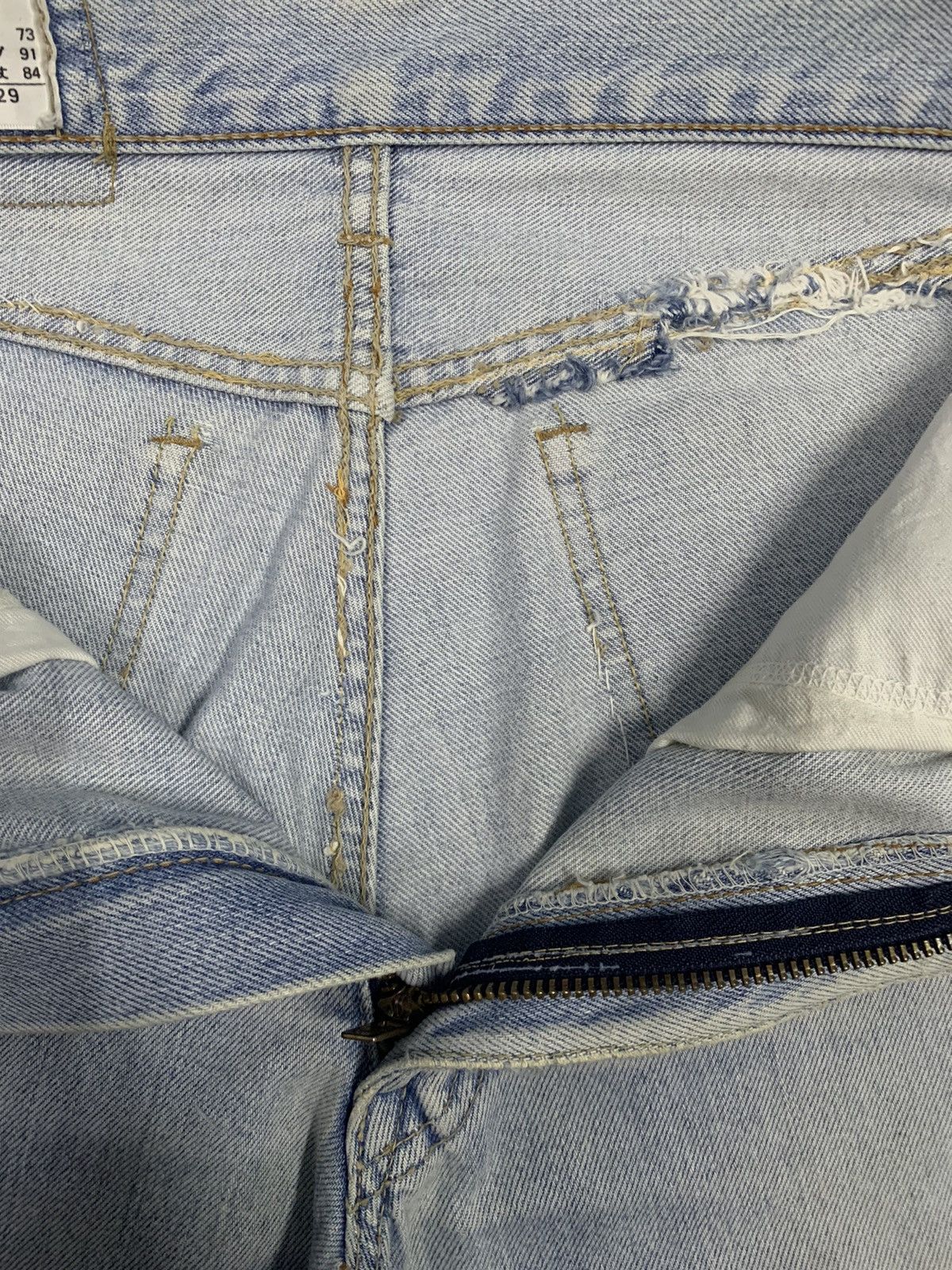 Big John Vintage 90s Big John Dirt Blue Washed Flare Distressed Jeans Size US 29 - 6 Thumbnail