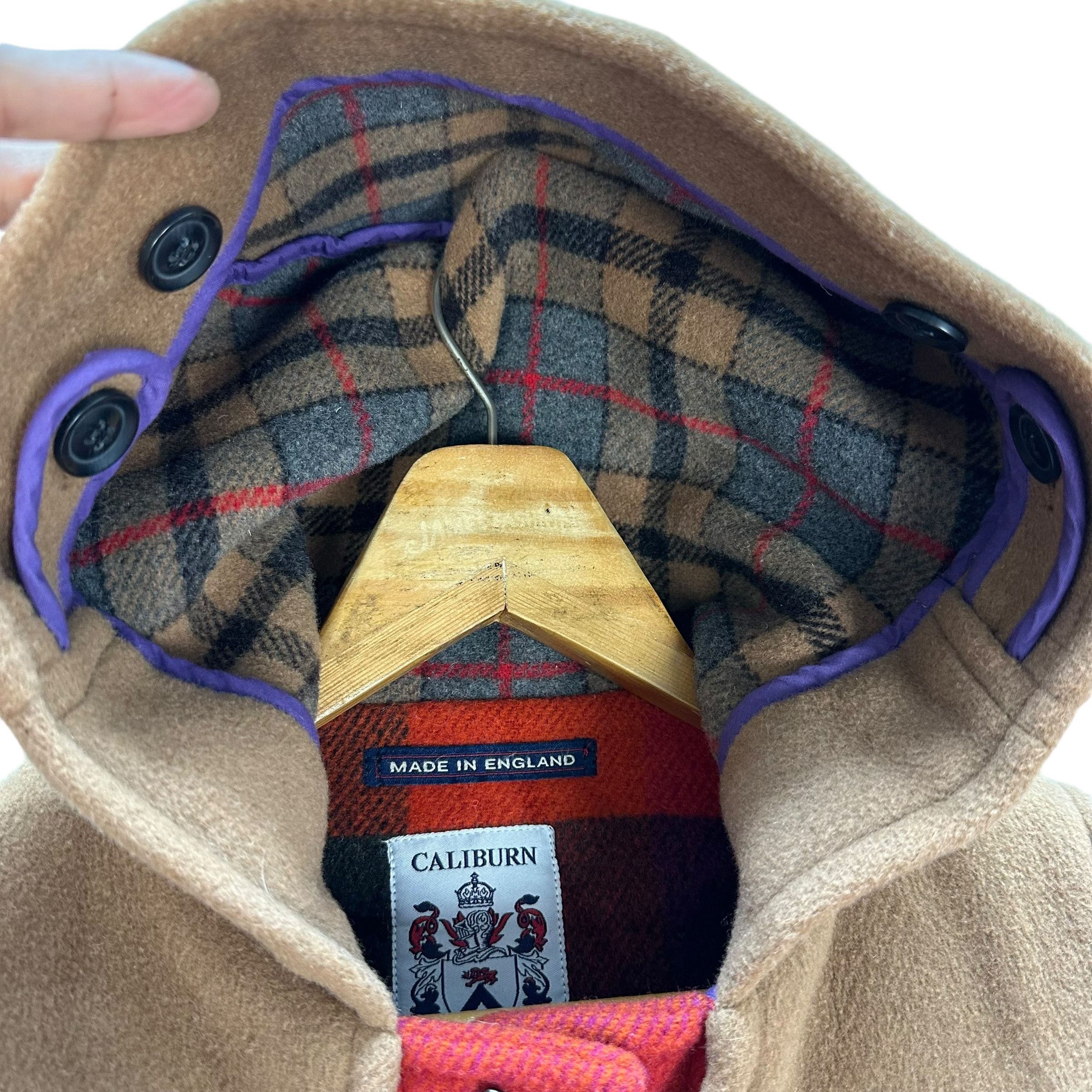Vintage CALIBURN Made in England Orange Wool Coat Jacket #A54-1247 Size US S / EU 44-46 / 1 - 6 Thumbnail