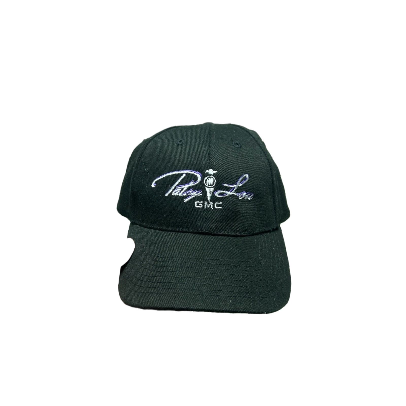 Vintage VINTAGE Patsy Lou GMC car dealership Flint Michigan Adjustable Strapback Hat Cap Mens Black Modern Cars Theme Mens Size ONE SIZE - 1 Thumbnail