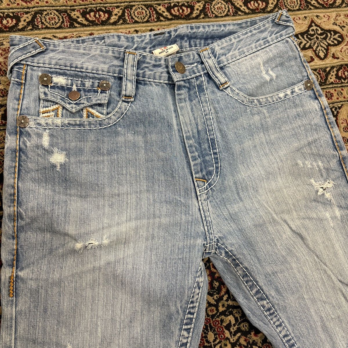 True Religion True Religion Rainbow Billy Ricky Relaxed Straight Jeans USA Size US 36 / EU 52 - 2 Thumbnail