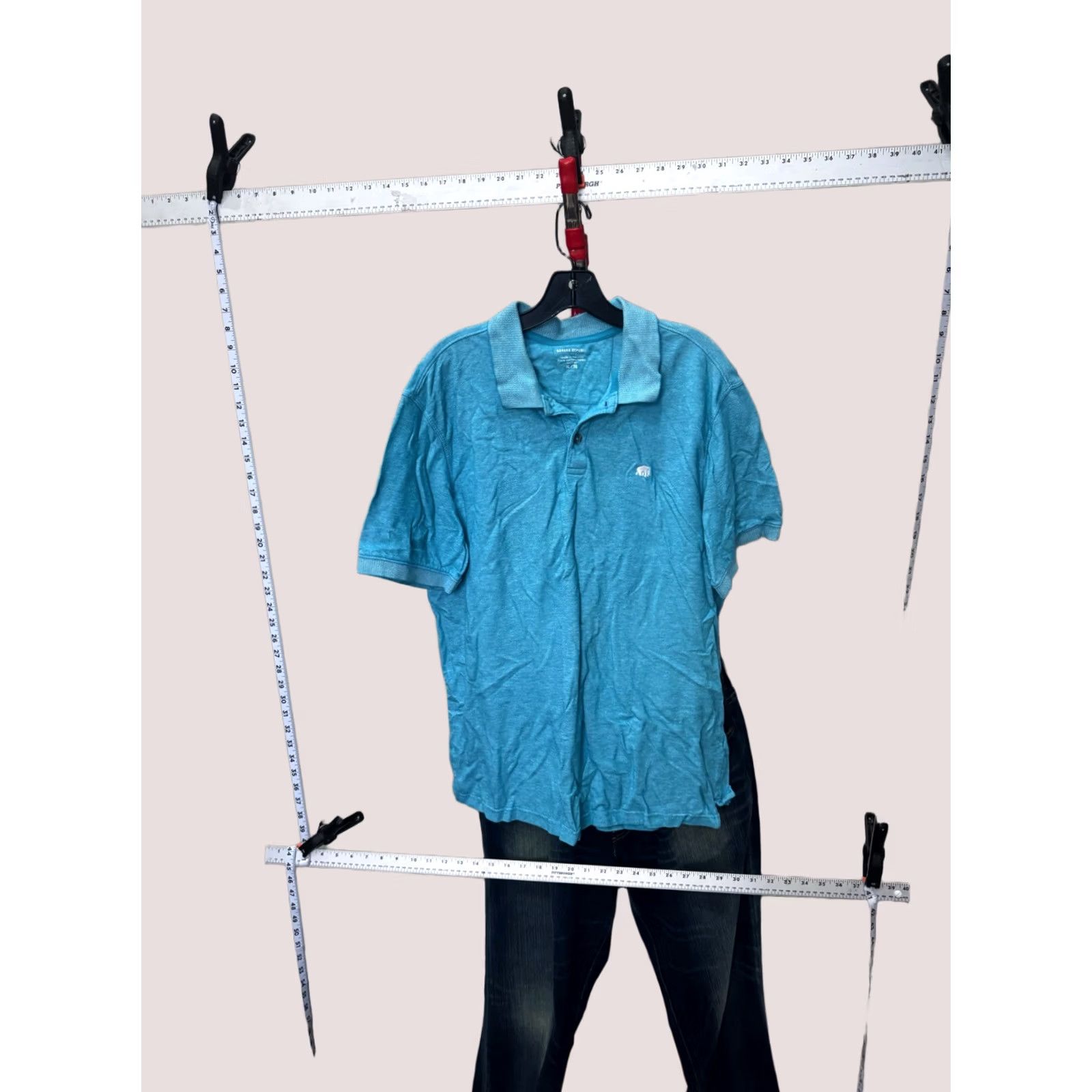 Banana Republic Banana Republic Polo Shirt XL Sea Green Men Size US XL / EU 56 / 4 - 1 Thumbnail