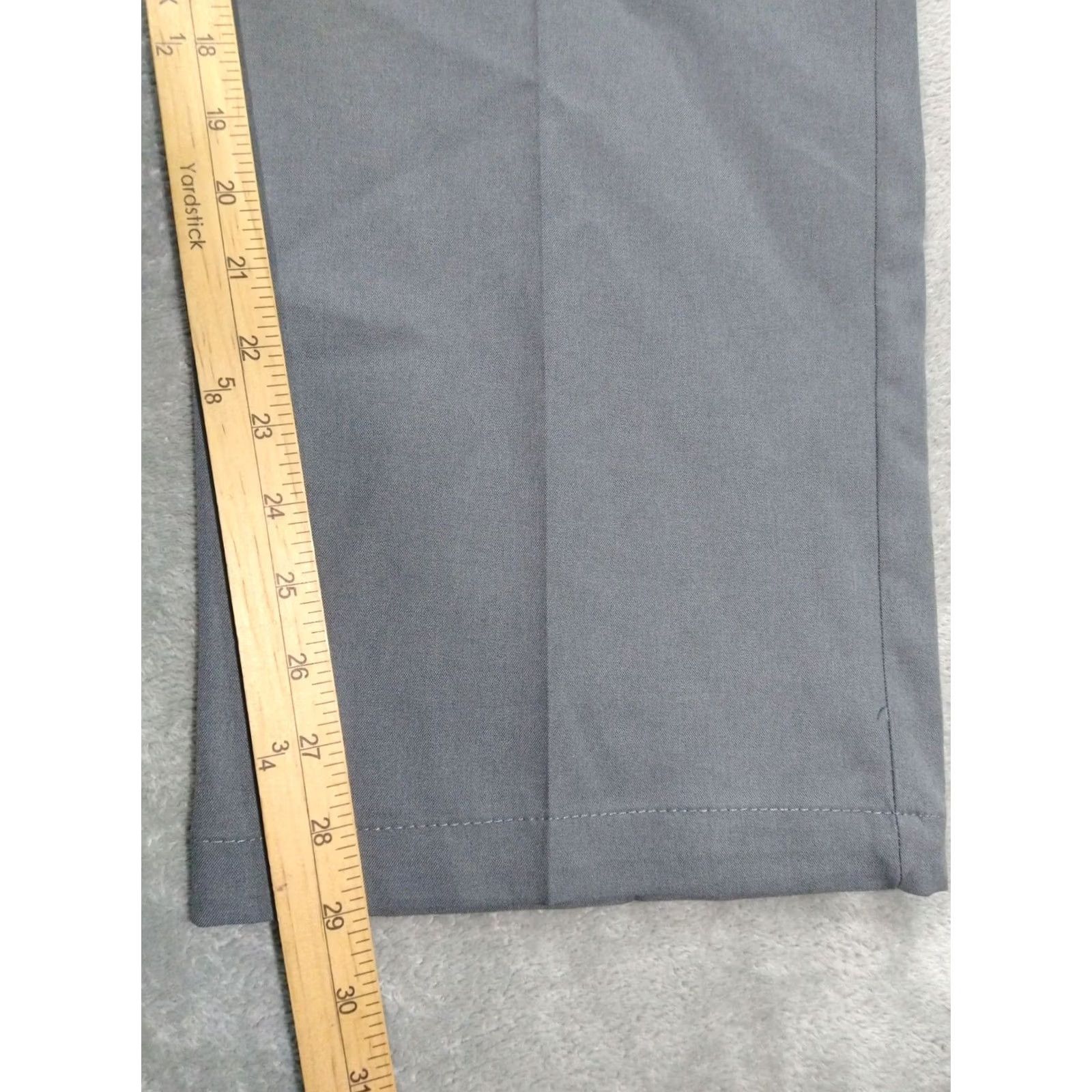 Haggar Haggar Pants Mens 38x29 Gray Cool 18 Pro Performance Classic Fit Stretch - 38 Inseam Flat Front Khakis Dressy Casual Business Formal Size US 38 / EU 54 - 5 Thumbnail