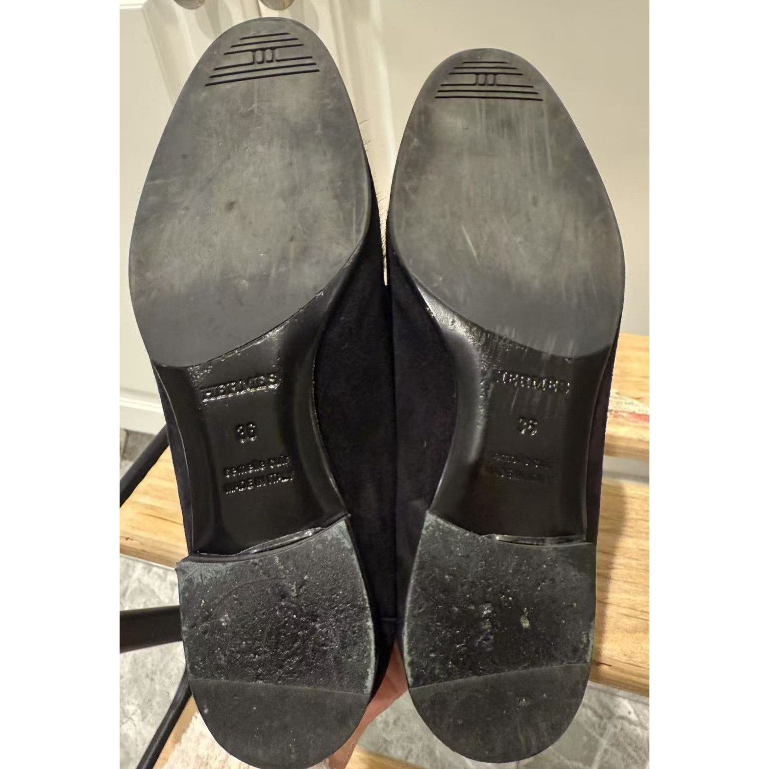 Hermes Hermes Black Knit Ankle Boots With Leather Trim & Block Heel Size US 6 / IT 36 - 7 Thumbnail