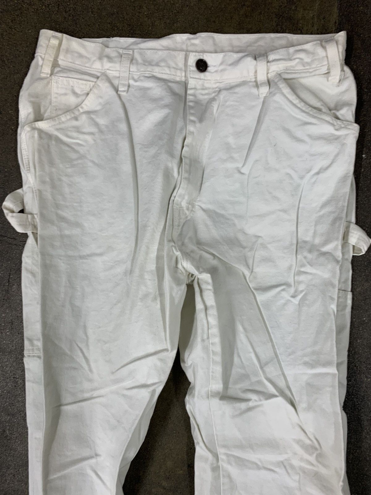 Dickies × Jean × Vintage Vintage 1990s Dickies White Painter Pants Size US 33 - 1 Thumbnail