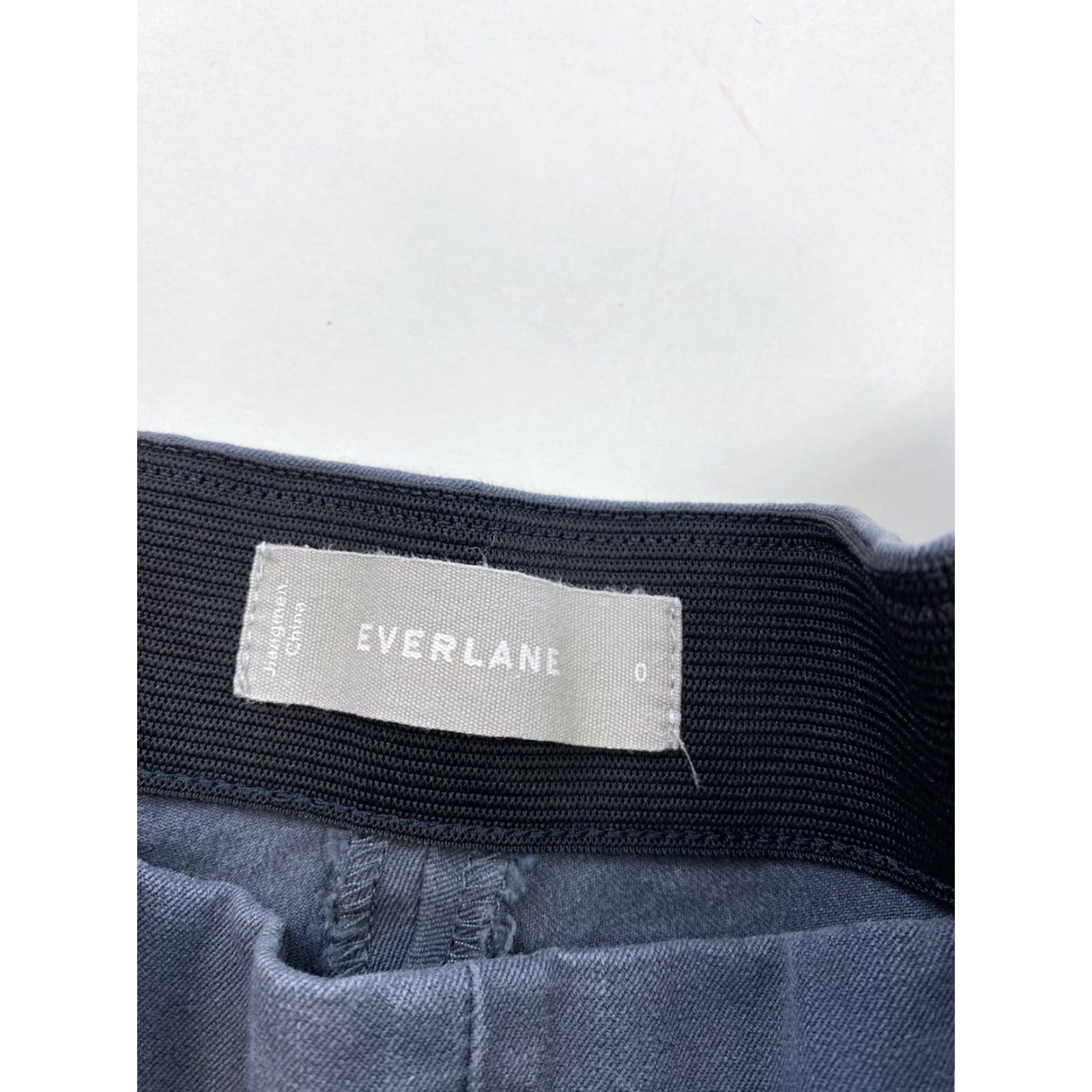 Everlane Everlane Dress Pant Womens 0 Blue Side Zip Skinny Cotton Blend Dress Pants Womens 0 Blue Side Zip Size 25" / US 0 / IT 36 - 3 Thumbnail