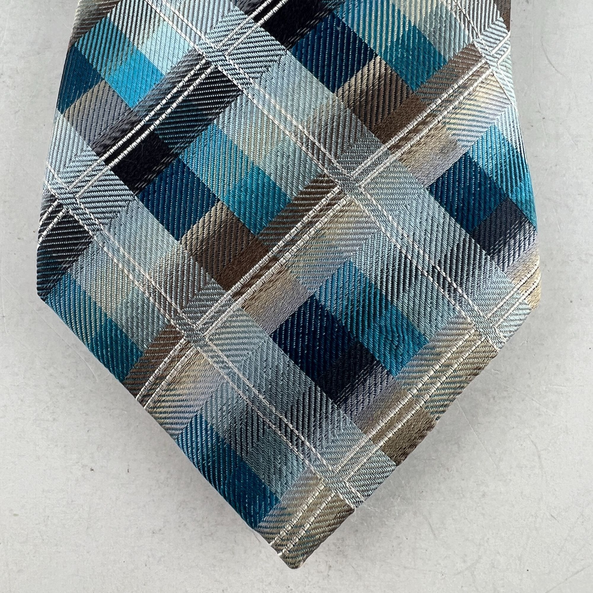 Other StateMents Blue Aqua Geometric Necktie Tie Size ONE SIZE - 3 Thumbnail