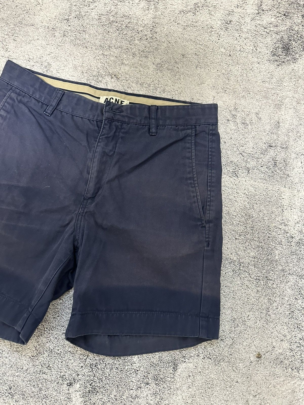 Acne Studios Acne Studios Seymour Twill Shorts Blue Size US 27 - 4 Thumbnail