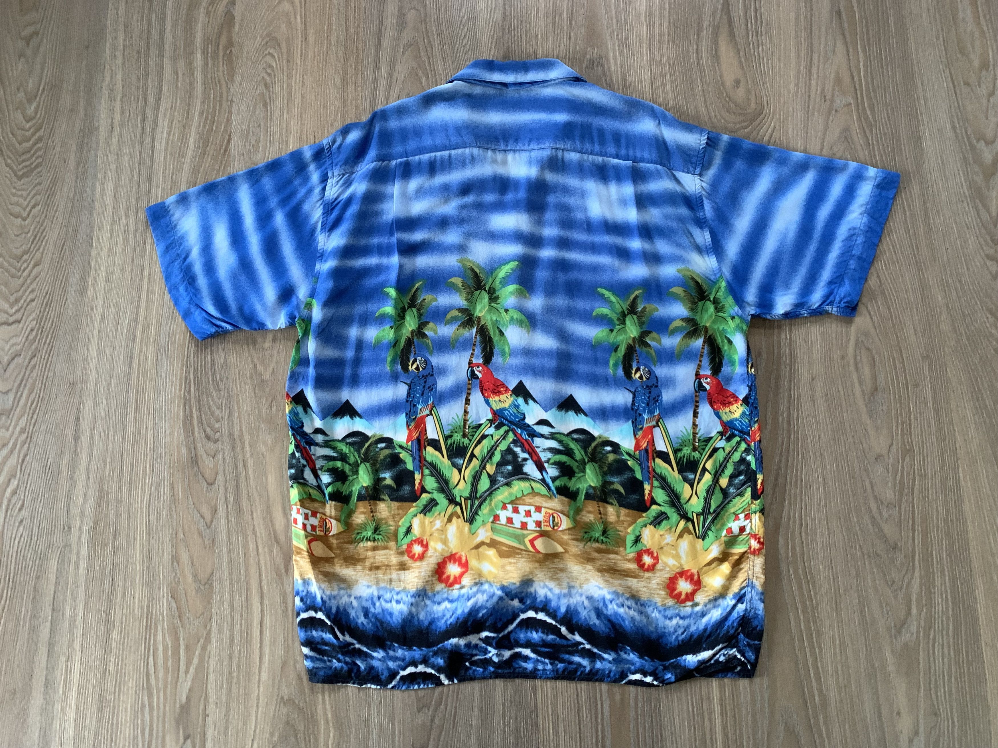 Vintage Dergi Printed Hawaiian Shirt Size US L / EU 52-54 / 3 - 3 Thumbnail