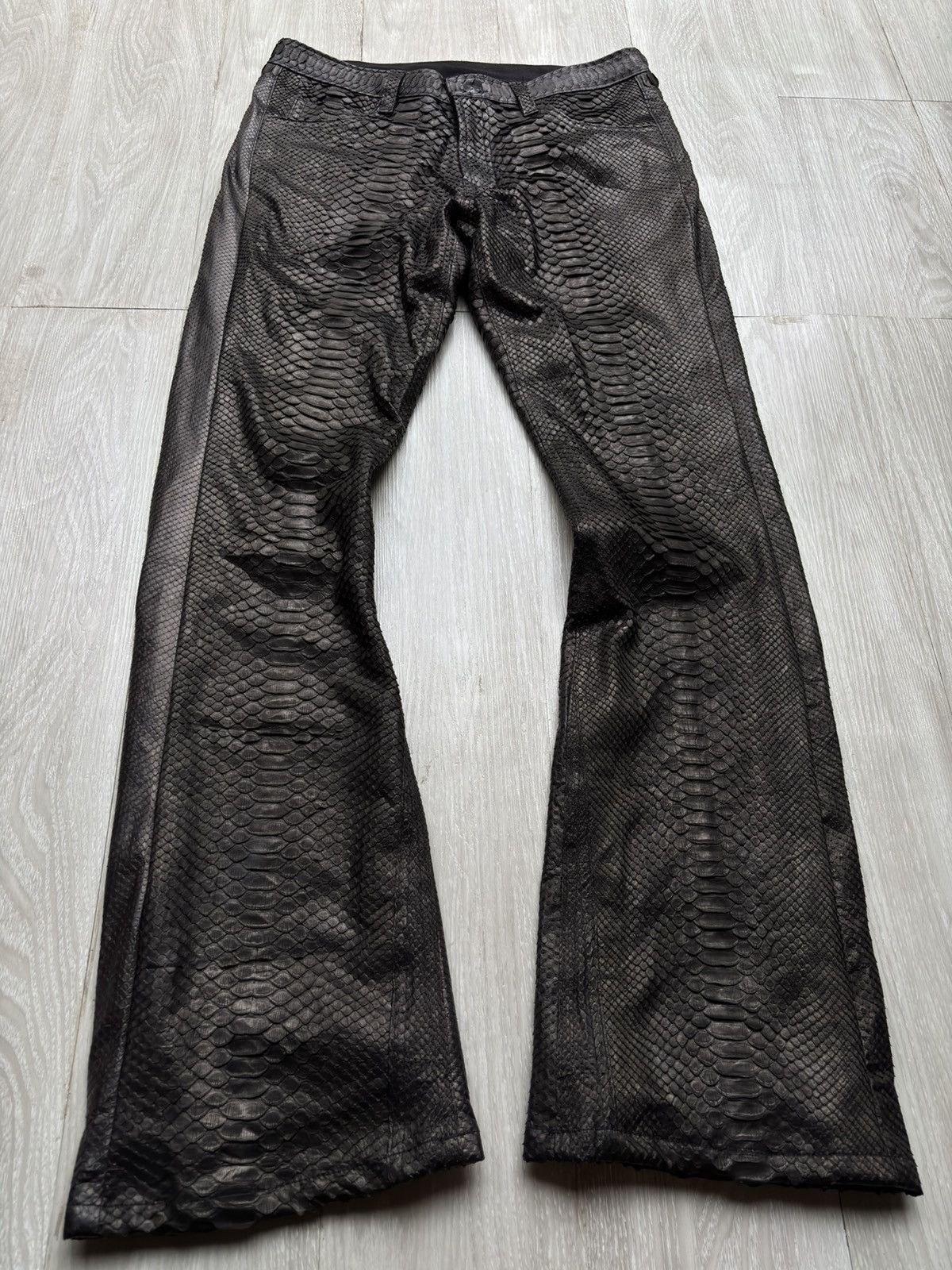 Japanese Brand × Vintage Berning Sho Bleached Lace up Flared