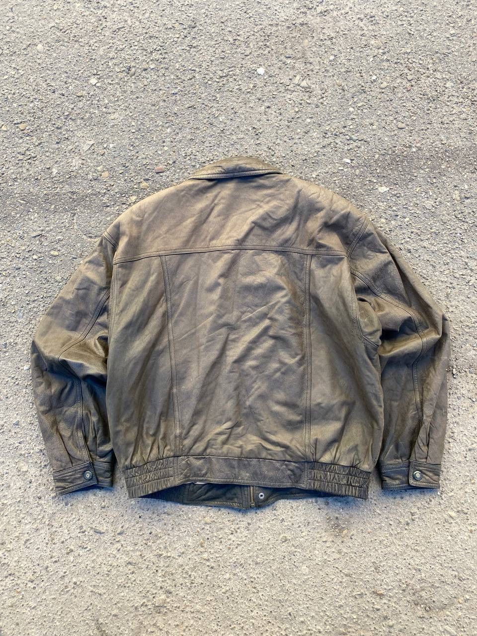Other Vintage Avant Garde Rick Owens Style faded Leather jacket Size US L / EU 52-54 / 3 - 9 Thumbnail