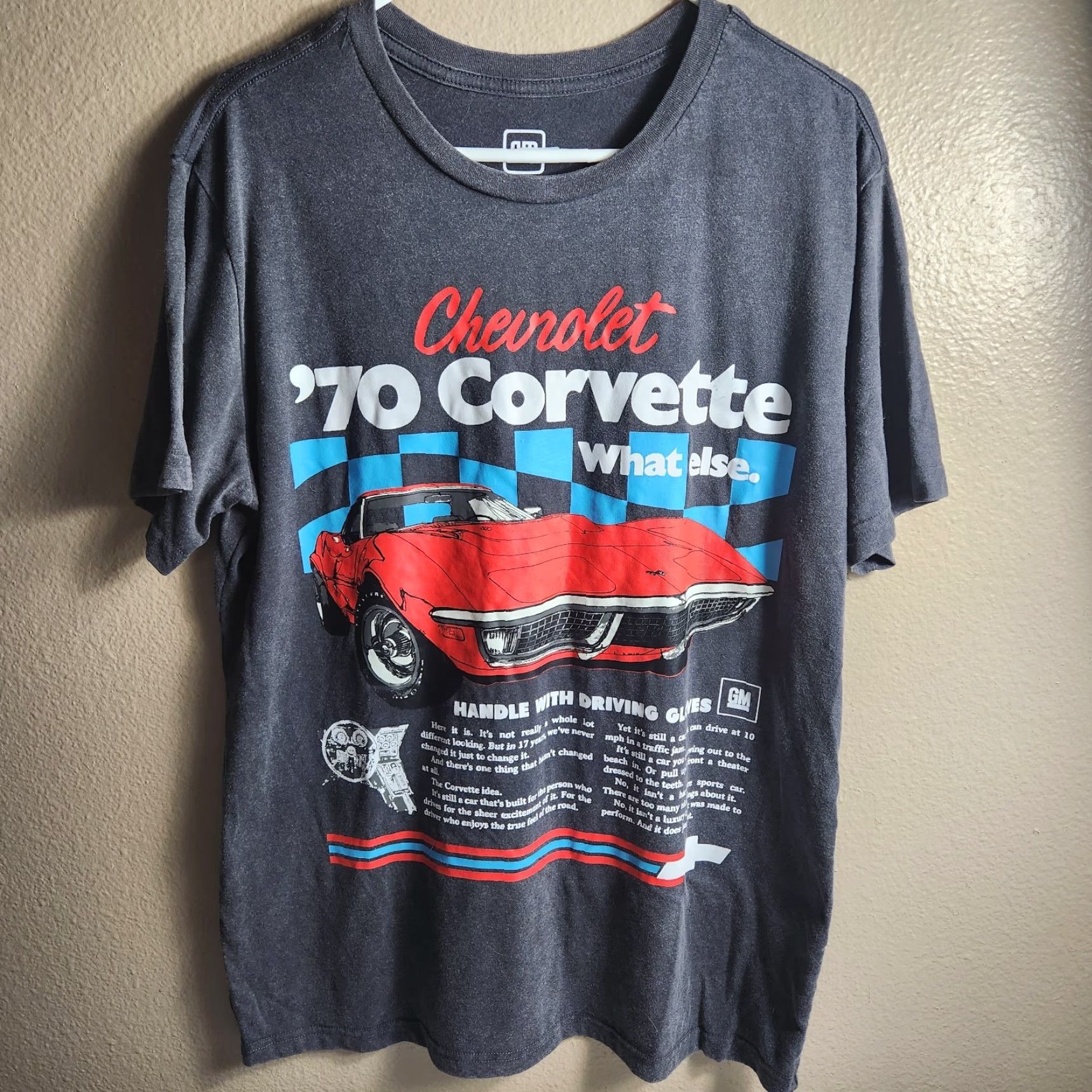 Vintage GM Official Hybrid Apparel Mens |L| Gray '70 Corvette SS Tee Shirt Size US L / EU 52-54 / 3 - 2 Thumbnail
