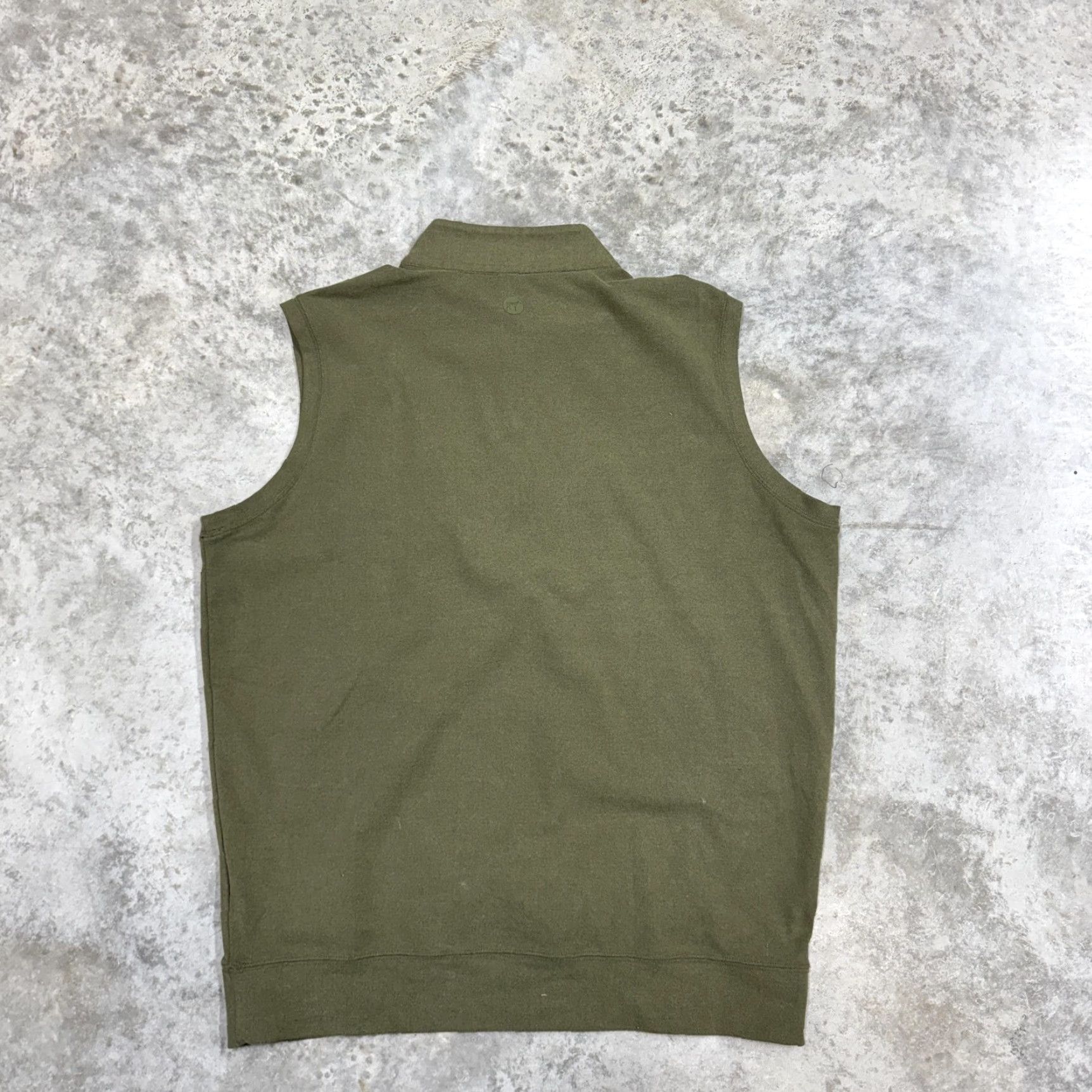CO Southern Point Co Sweater Vest Mens Large Green 1/4 Zip Mock Neck Knit Solid Logo Zipper Vintage? No Size US L / EU 52-54 / 3 - 3 Thumbnail
