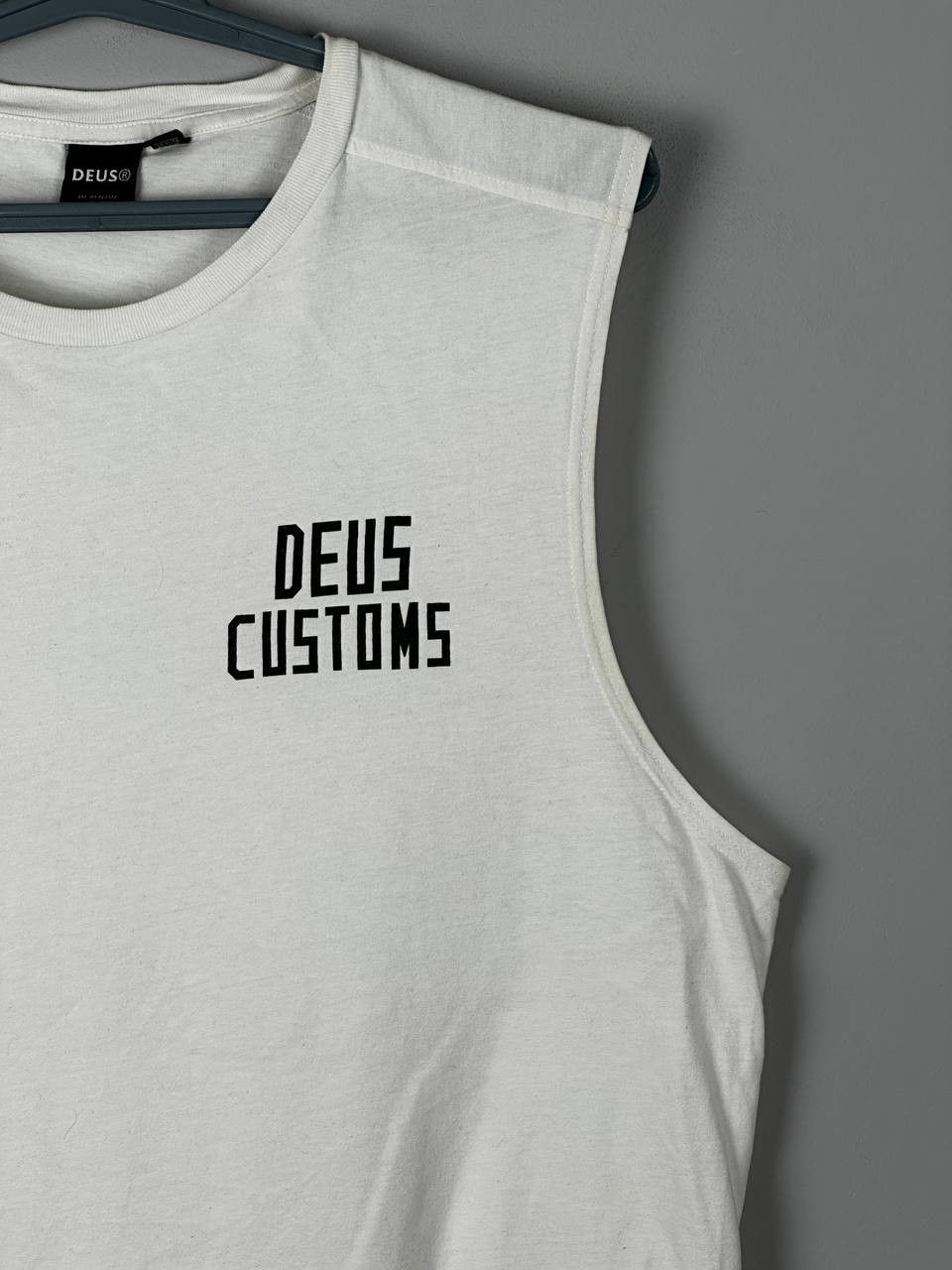 Deus Ex Machina Vintage Deus Ex Machina Big Logo White Sleeveless T Shirt Size US L / EU 52-54 / 3 - 5 Thumbnail
