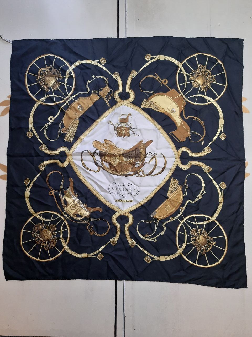 Hermes Hermes Springs by Philippe Ledoux Silk Summer Scarf 1974 Size ONE SIZE - 11 Thumbnail