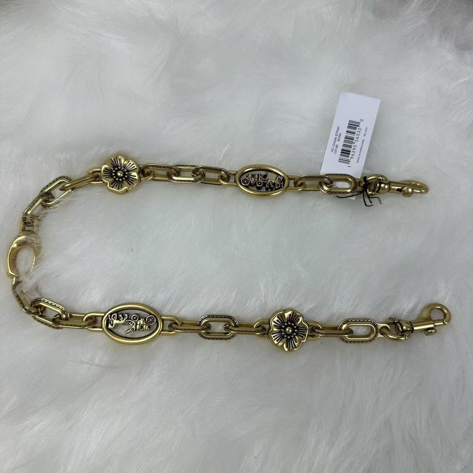 Coach Coach Horse & Carriage Chain Strap In Brass/Brass CX180 NWT Size ONE SIZE - 1 Thumbnail