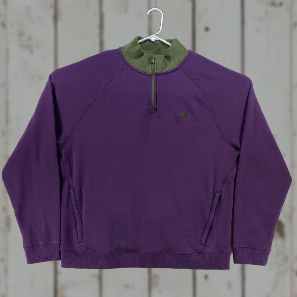 Fabletics Fabletics Mens XL Purple The Go To 1/4 Zip Pullover Mock Neck Sweatshirt NWT Shirt Adult XL Purple Size US XL / EU 56 / 4 - 1 Thumbnail