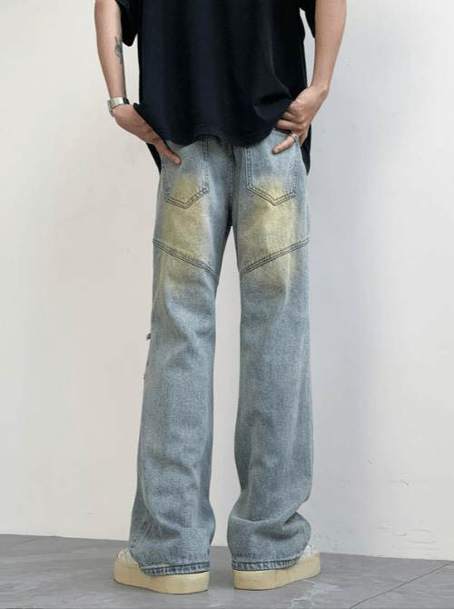Japanese Brand American high street trendy ripped cleanfit jeans for men Size US 32 / EU 48 - 4 Thumbnail