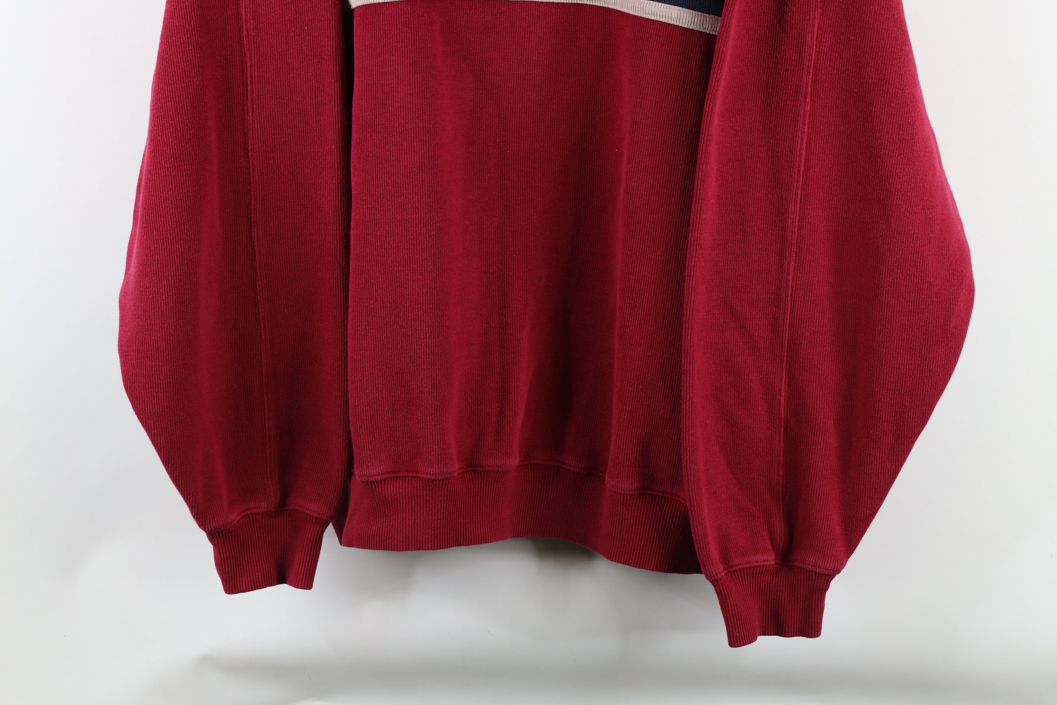 Vintage Vintage 90s Streetwear Block Heavyweight Ribbed Knit Polo Size US L / EU 52-54 / 3 - 3 Thumbnail