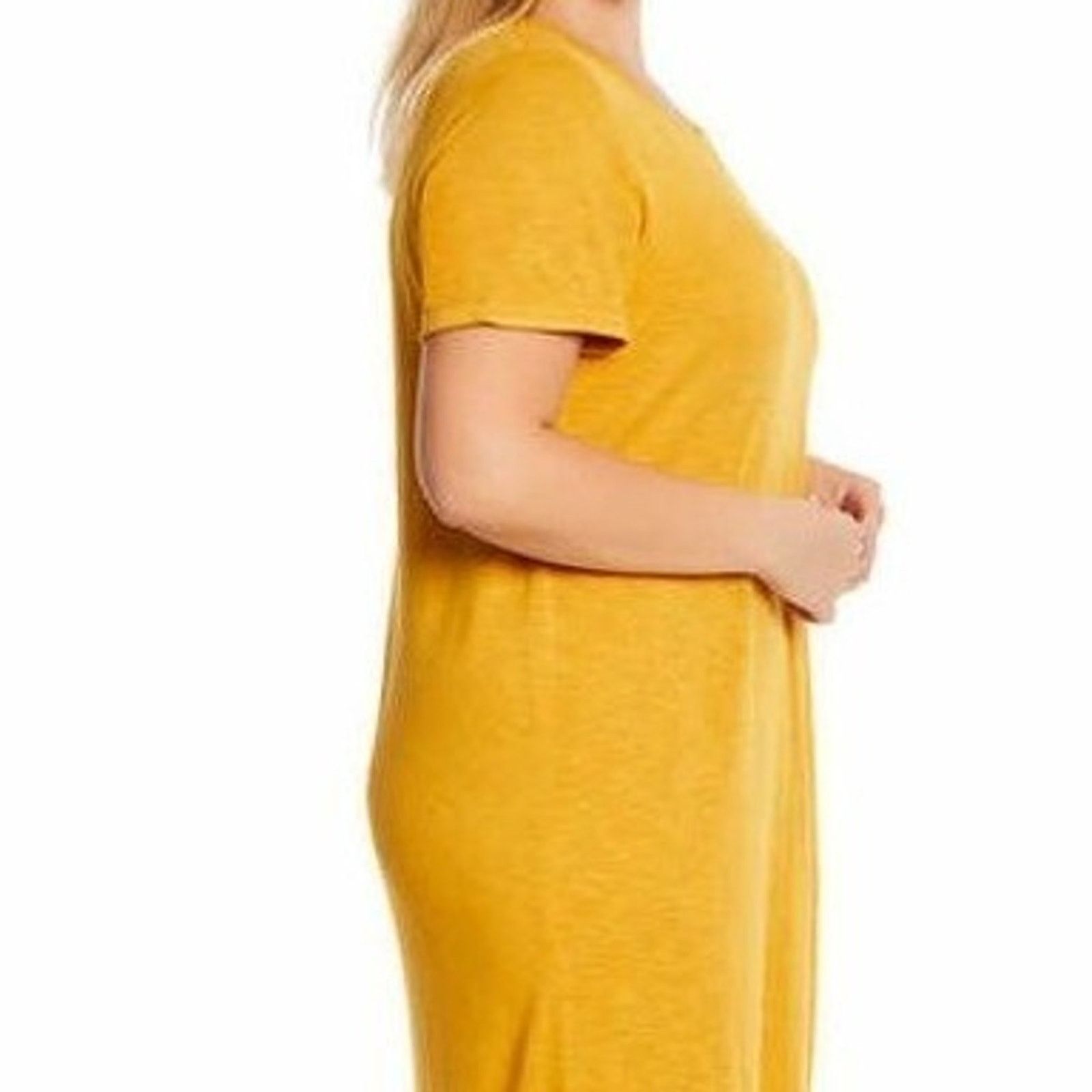 Jessica Simpson Jessica Simpson Yellow Dress Womens Midi Dress XXLarge Size XXL / US 16-18 / IT 52-54 - 3 Thumbnail