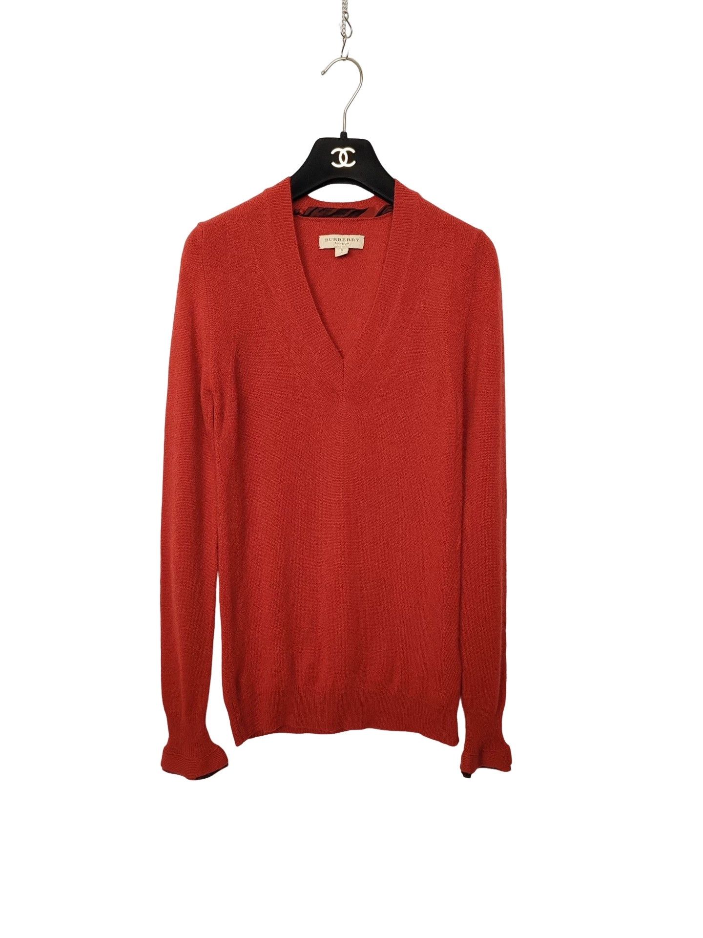 Burberry Burberry Red Cashmere Sweater Size S Size S / US 4 / IT 40 - 1 Thumbnail