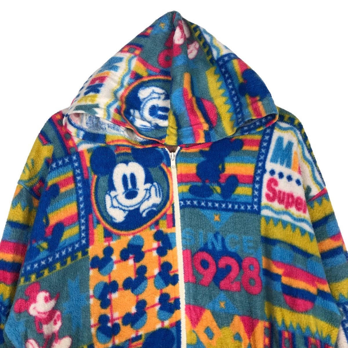 Japanese Brand 🔥Vtg Mickey Mouse Full Print Zipper Jacket Size US S / EU 44-46 / 1 - 3 Thumbnail