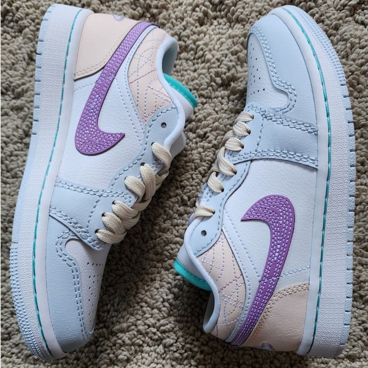 Jordan Brand Wmns Jordan 1 Low Multi-Color Sashiko Brand New Sz 5.5 Size US 5.5 / IT 35.5 - 1 Thumbnail