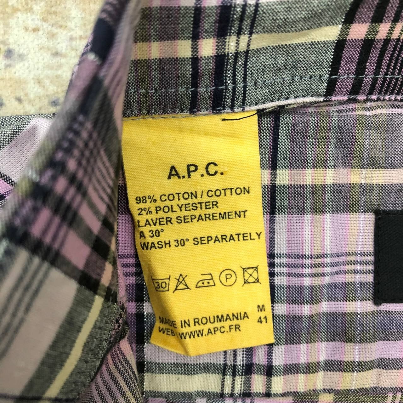 A.P.C. T291 A.P.C. RUE E FLEURUS PARIS FLANNEL SHIRTS Size US M / EU 48-50 / 2 - 6 Thumbnail