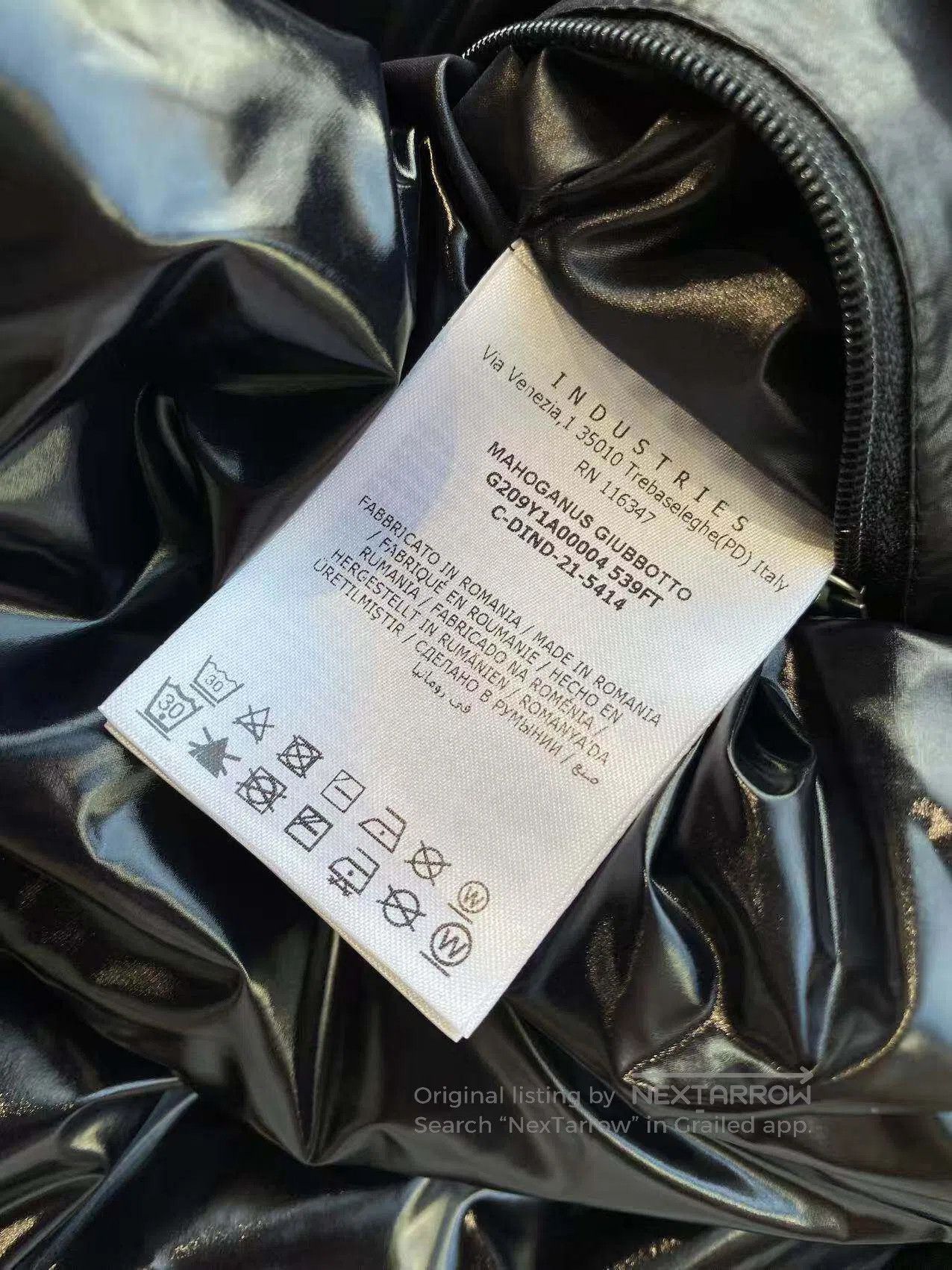 Moncler Moncler Size 1 Co-branded Mahoganus black glossy down jacke Size S / US 4 / IT 40 - 5 Thumbnail