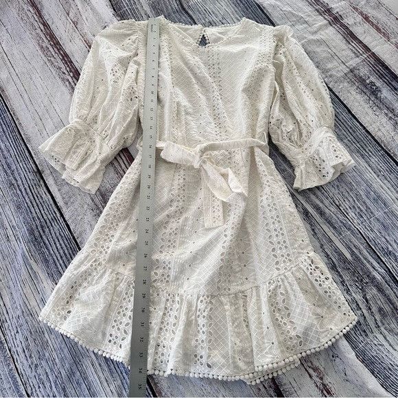Other INDIKAH Sweet Sunshine Cut-Out Back Embroidery Dress White Size M / US 6-8 / IT 42-44 - 9 Thumbnail
