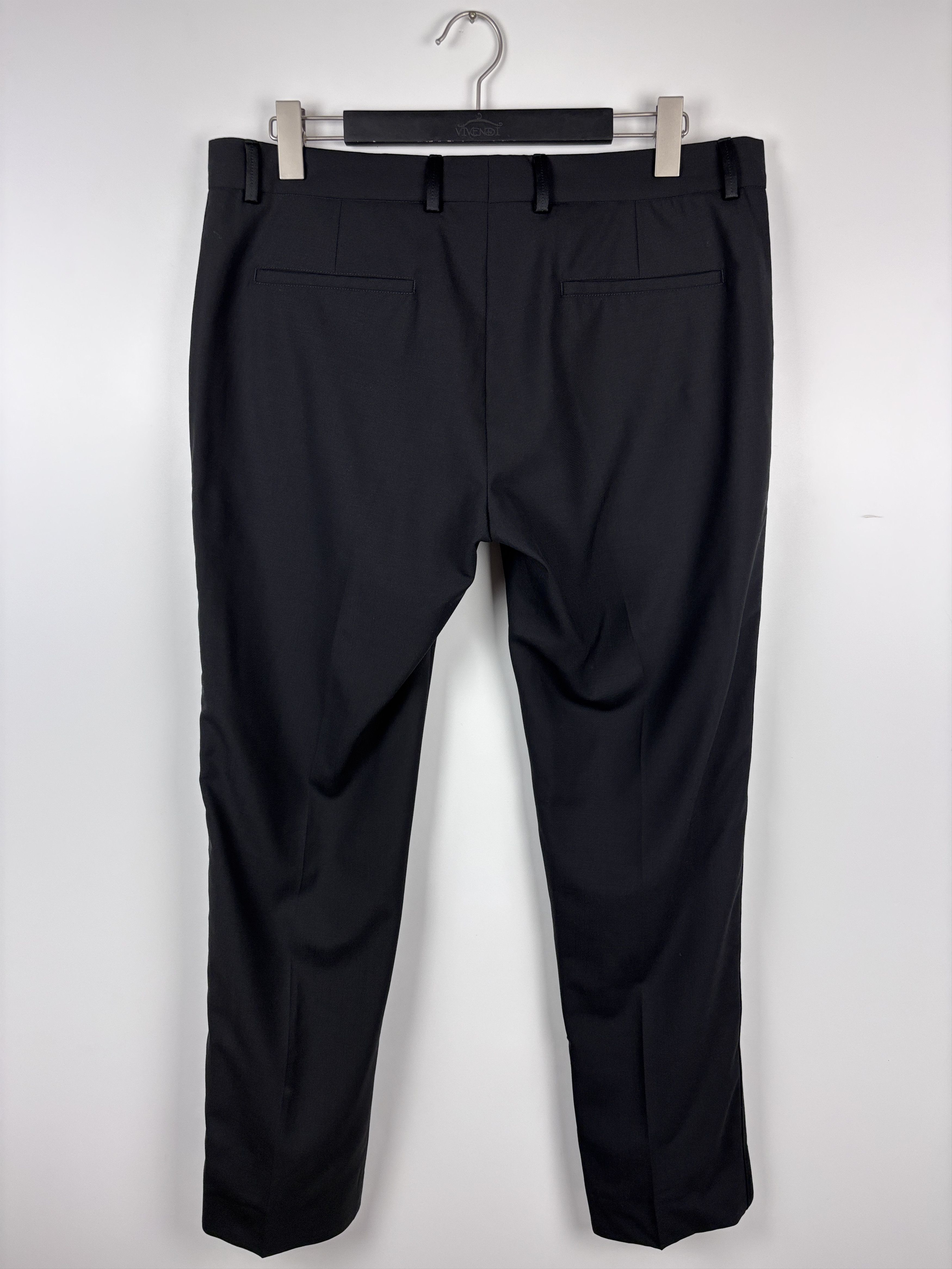 Pierre Balmain Pierre Balmain Satin Trim Wool Trousers Black Pants 38/50 Size US 38 / EU 54 - 3 Thumbnail